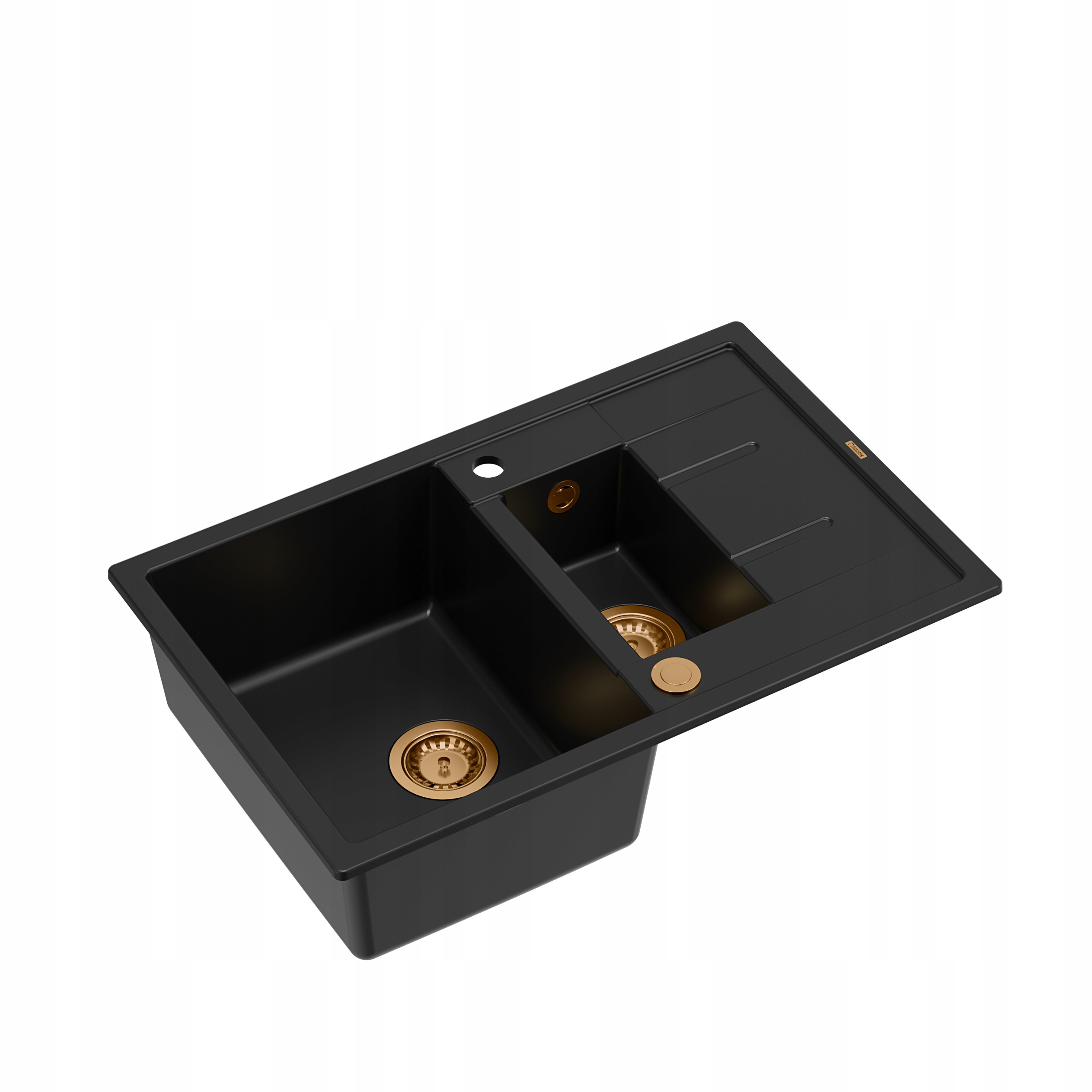 Kolor czarny z wykończeniem złotym PVD – Stylowy akcent w kuchni