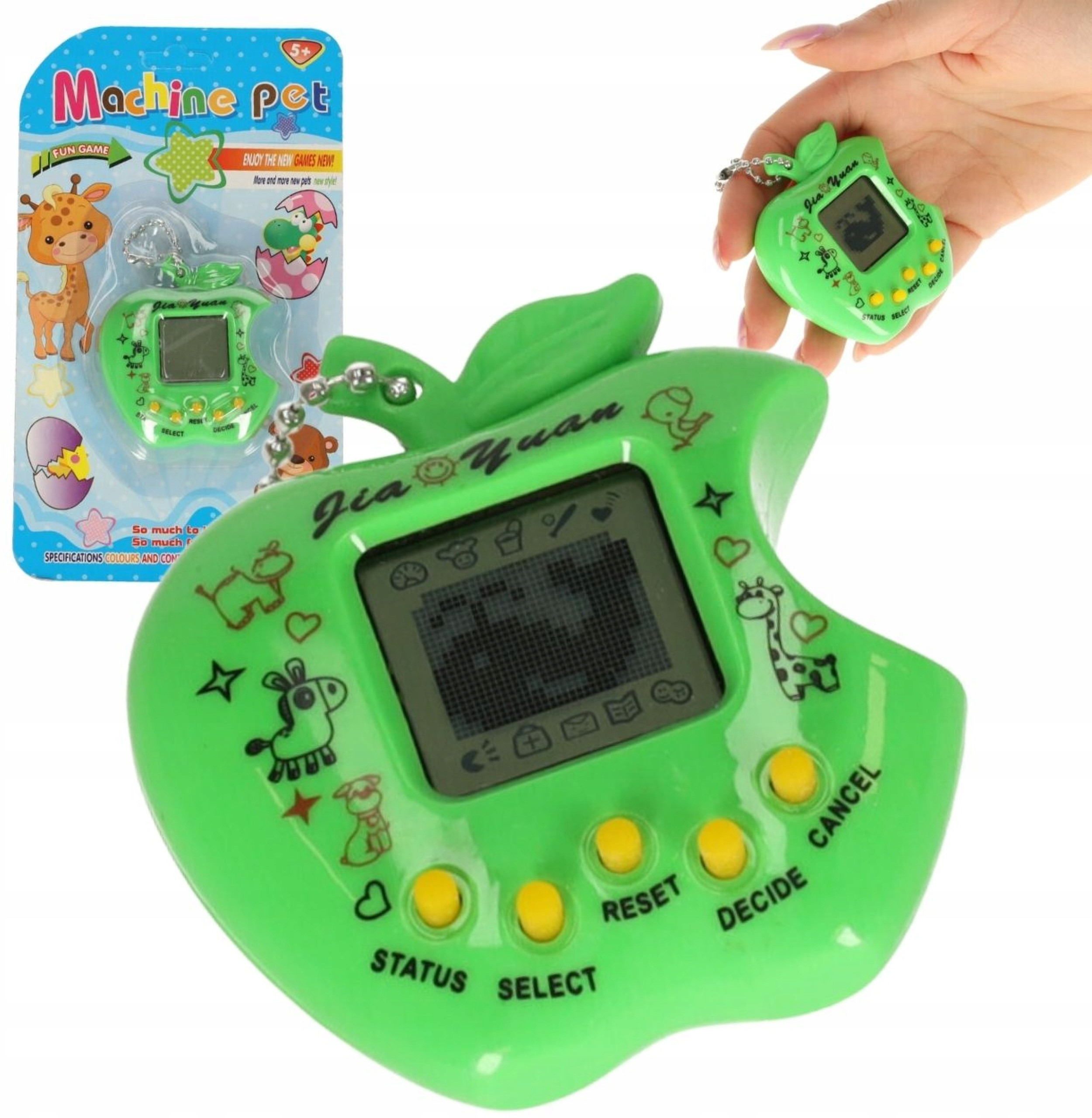 Zabawka Tamagotchi elektroniczna gra jabłko zielone – Twoje dziecko w roli opiekuna
