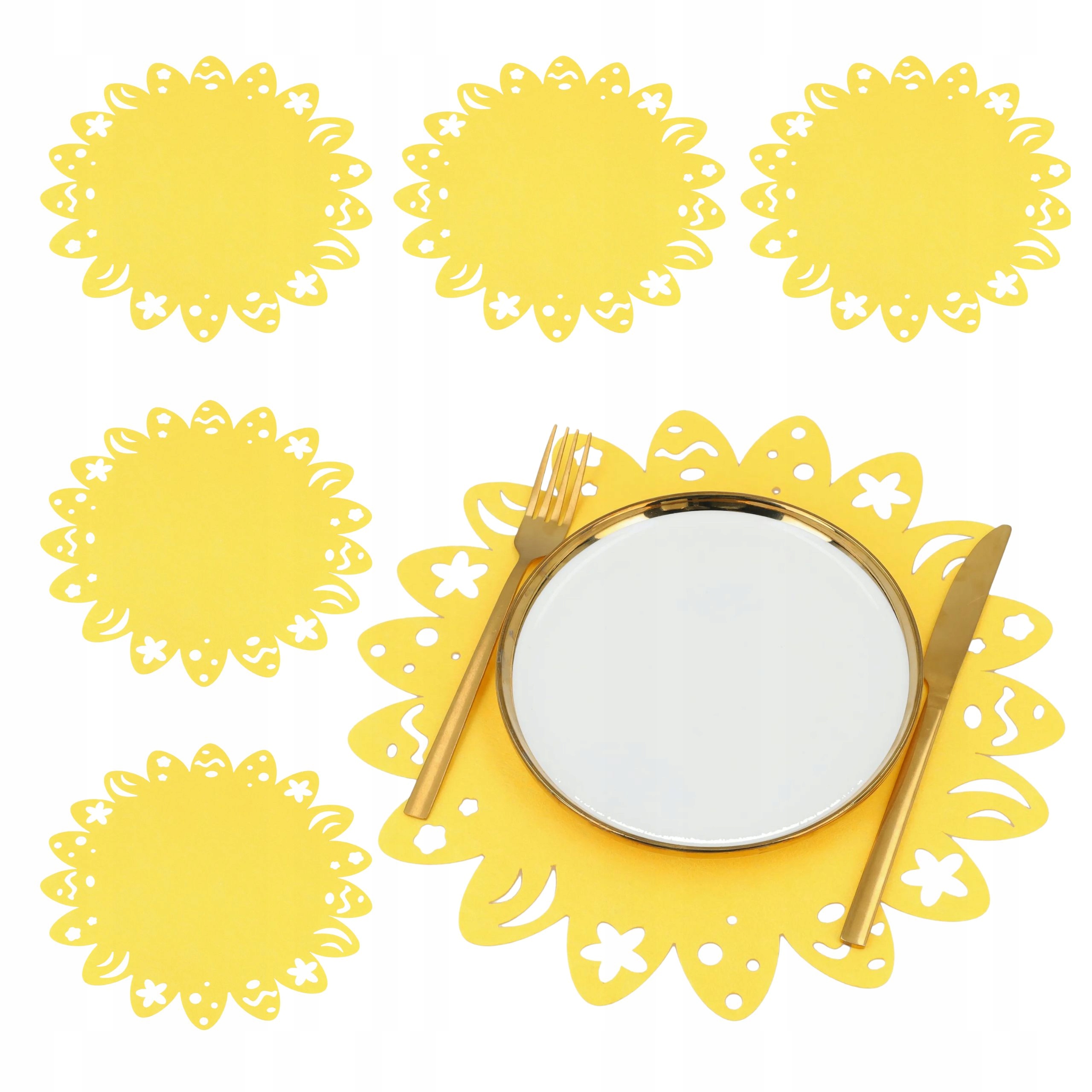 PODKŁADKI pod TALERZ wielkanocne DEKORACJE 6szt – Stwórz wyjątkową atmosferę na Wielkanoc