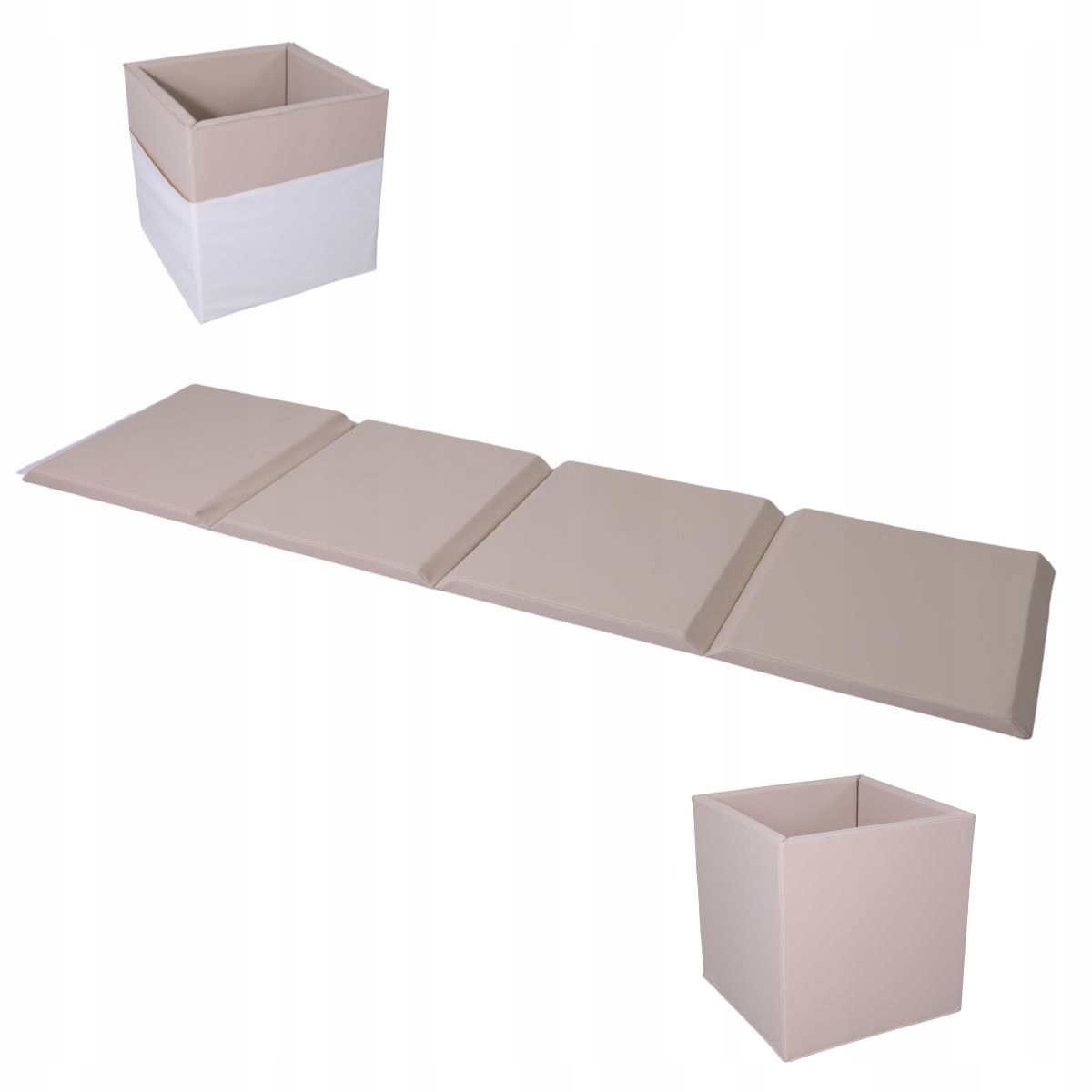 Materac gimnastyczny 2w1 pojemnik na zabawki 240x60x4 cm – Komfort i funkcjonalność w jednym