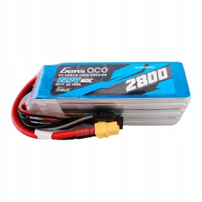 Akumulator G-Tech 2800mAh 22.2V 60C 6S1P Lipo – Wydajne zasilanie dla modeli RC
