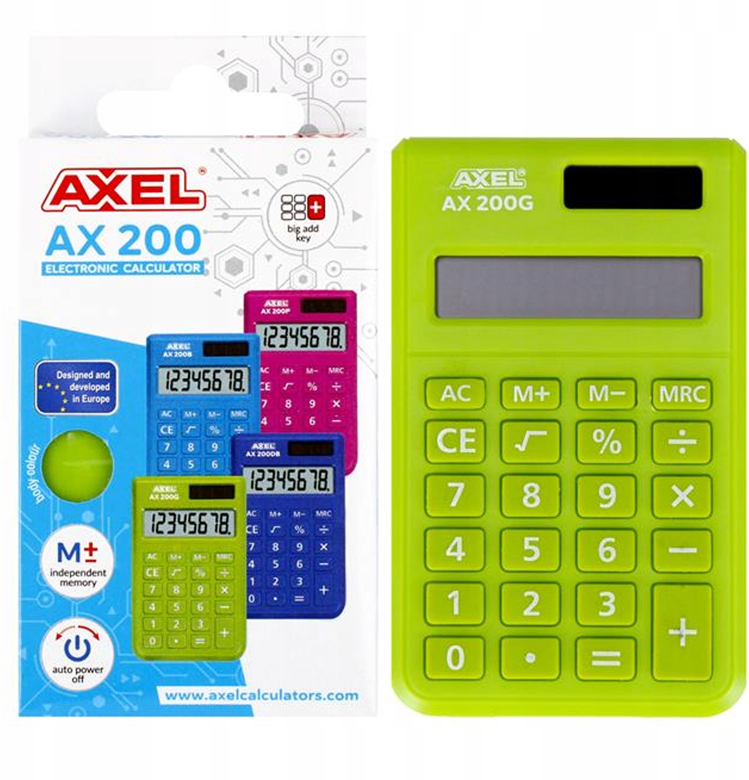 Kalkulator AX-200G PUD 50/200 – Idealny do biura, szkoły i domu
