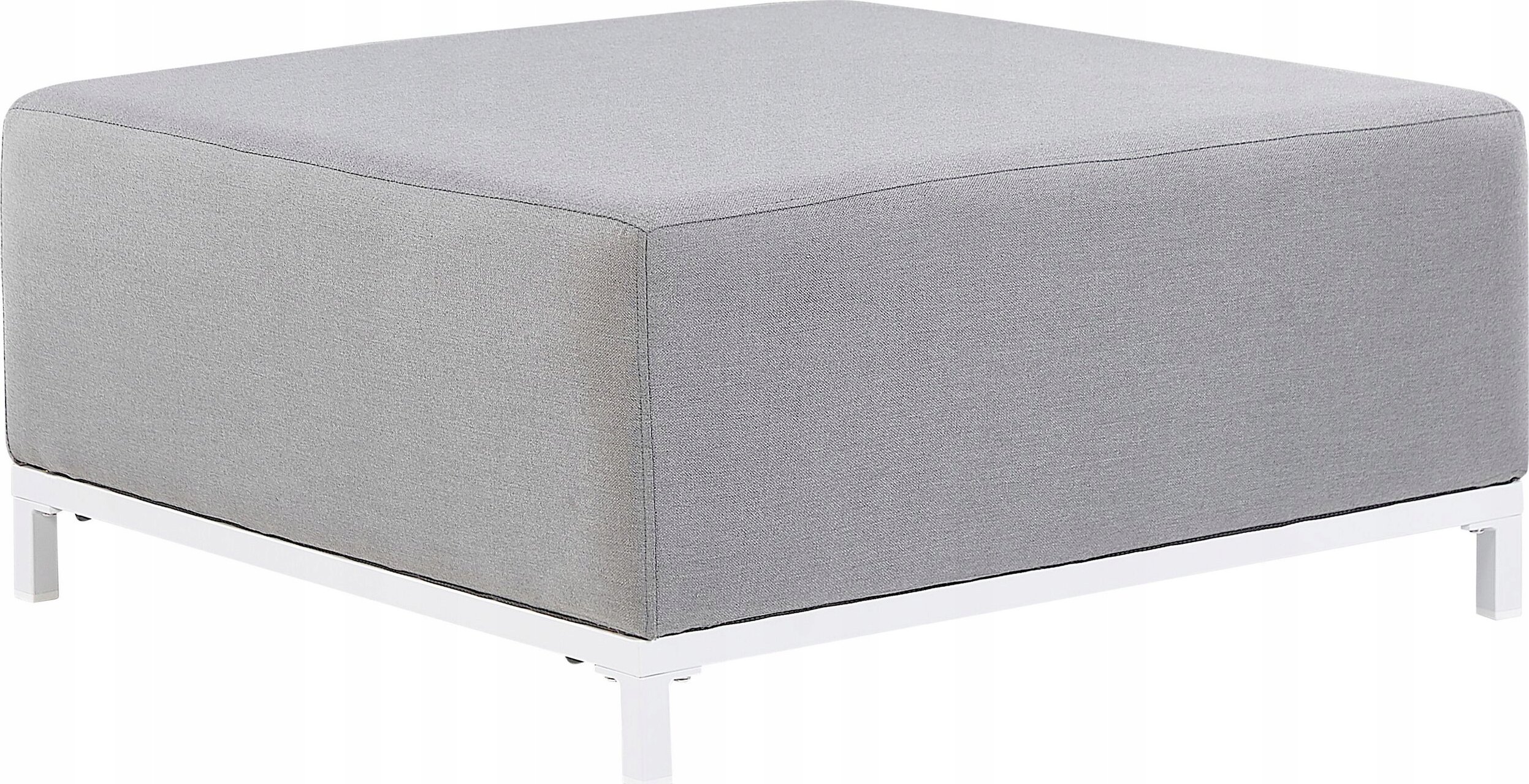 Otomana ogrodowa jasnoszara z białym ROVIGO – Stylowe uzupełnienie Twojego ogrodu