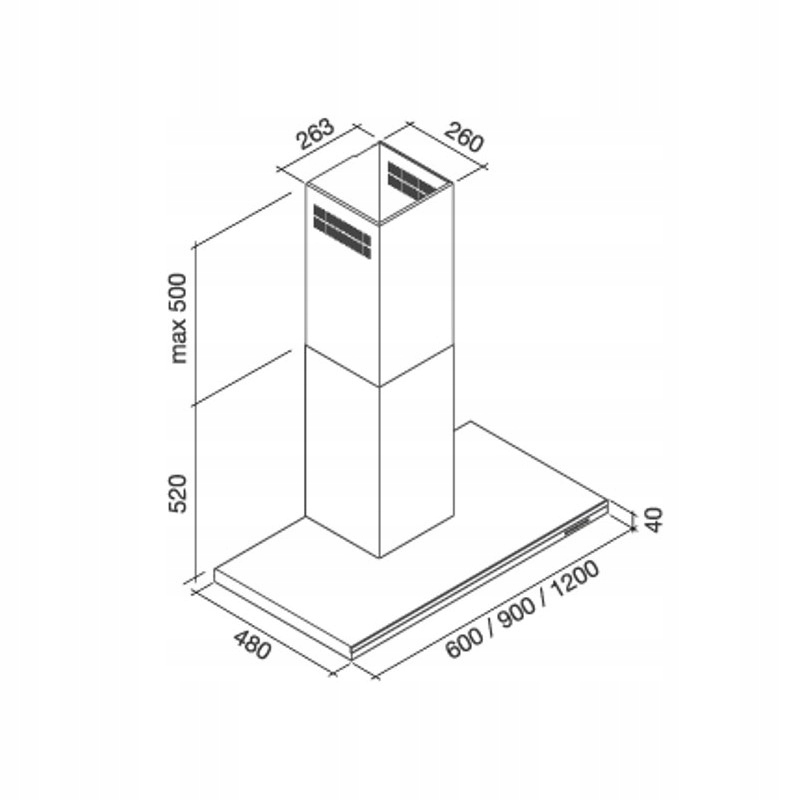 Minimalna odległość montażu od płyty grzewczej