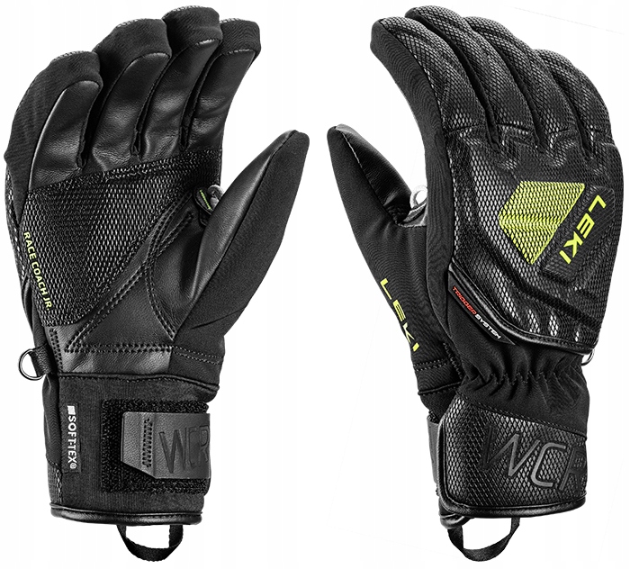 RĘKAWICE WCR C-Tech 3D Jr. black-lemon 5.0 – Idealne dla młodych narciarzy