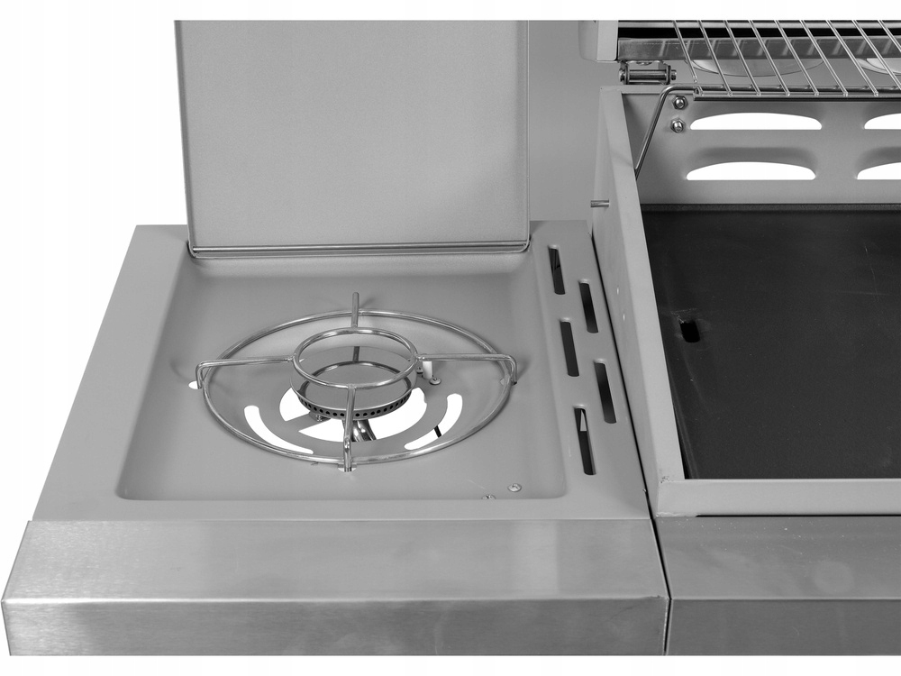Grill gazowy Lund 6+1 z żeliwnym rusztem, 18,2 kW – Idealny do grillowania