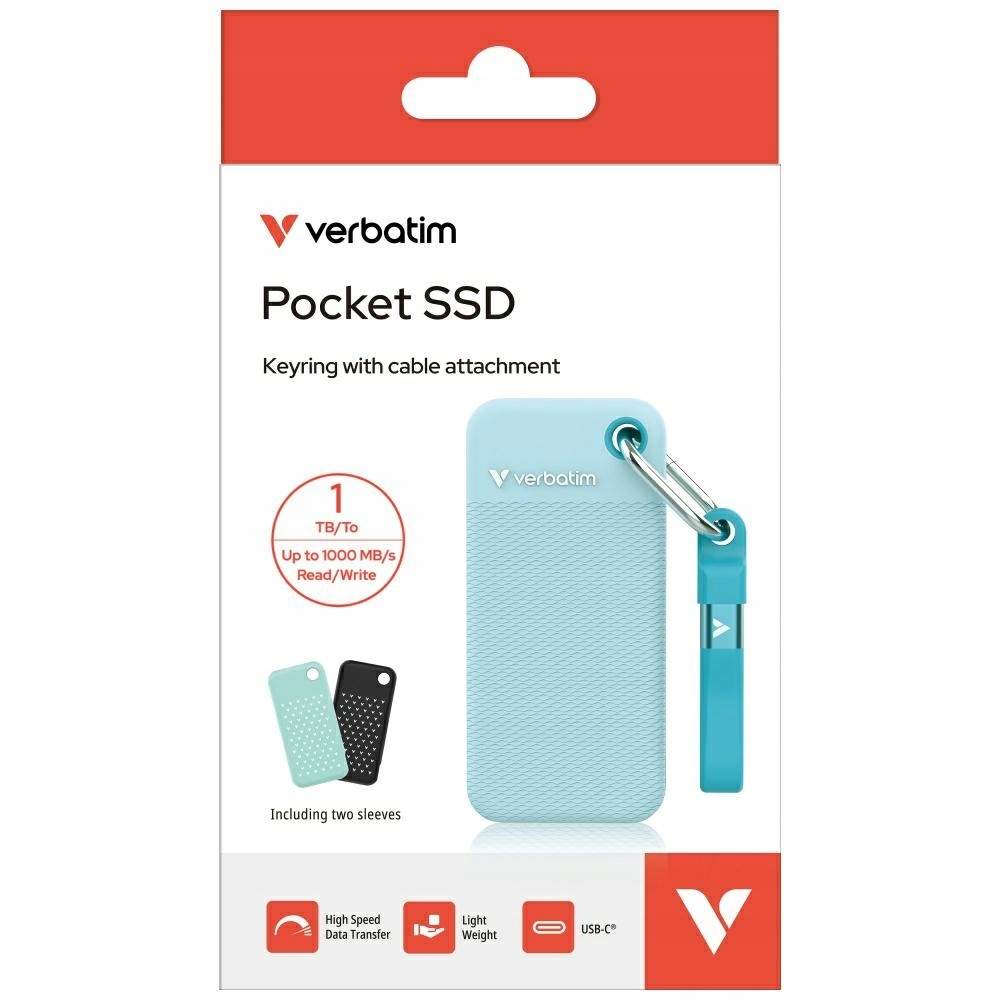 Dysk Zewnętrzny Verbatim Pocket SSD 1TB USB-C 3.2 gen.2 – Niezawodne przechowywanie danych