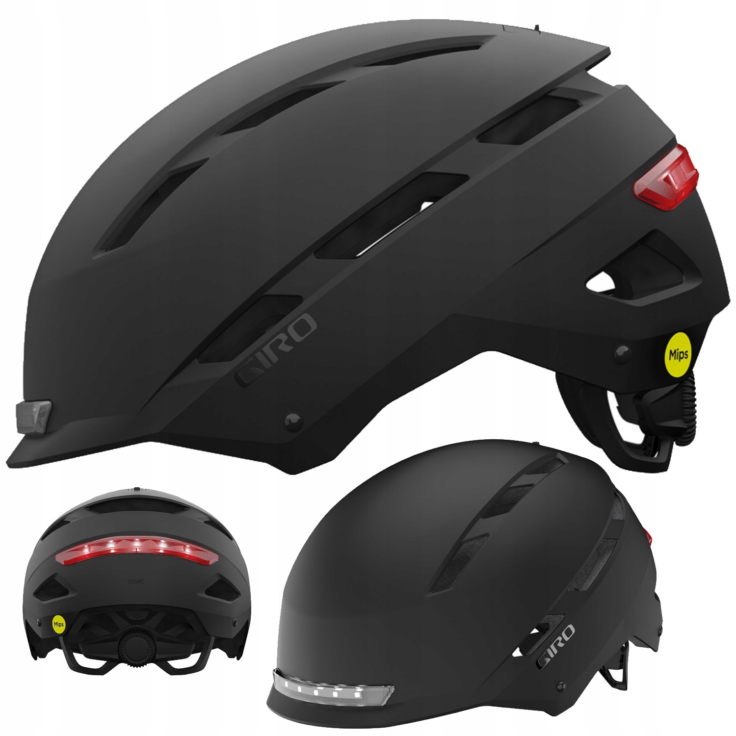 Kask miejski Giro Escape MIPS Integrated matte black roz. M (55-59 cm) – Bezpieczny wybór dla aktywnych