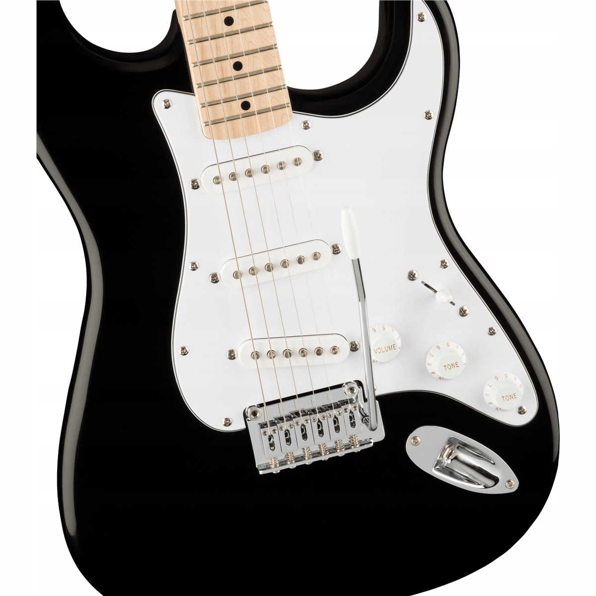 Różnorodność brzmienia dzięki 3 przetwornikom Squier single-coil