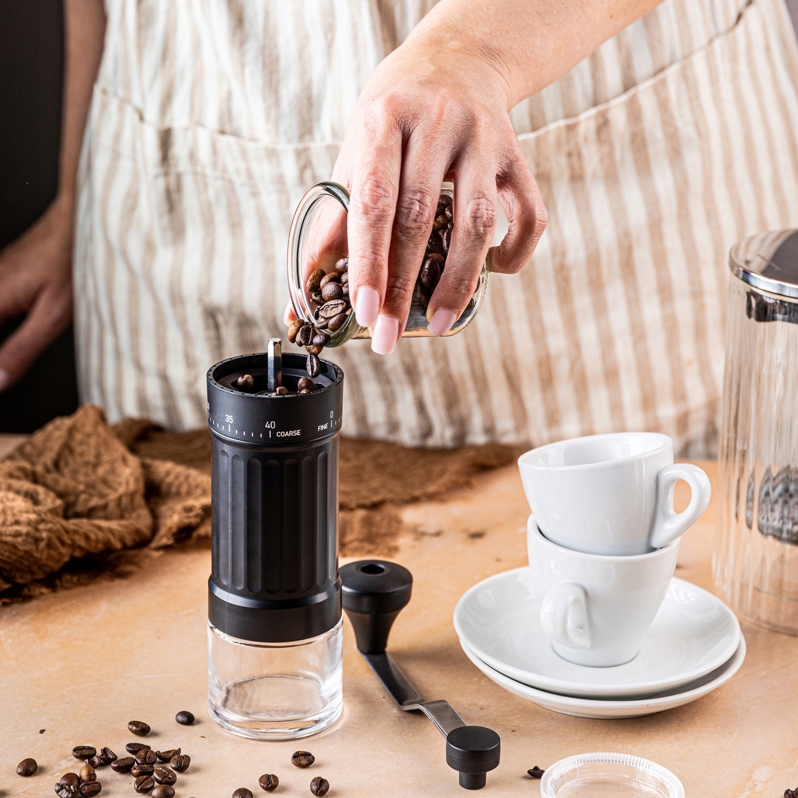 Pojemność 30 g – Idealny do przygotowania jednej filiżanki kawy