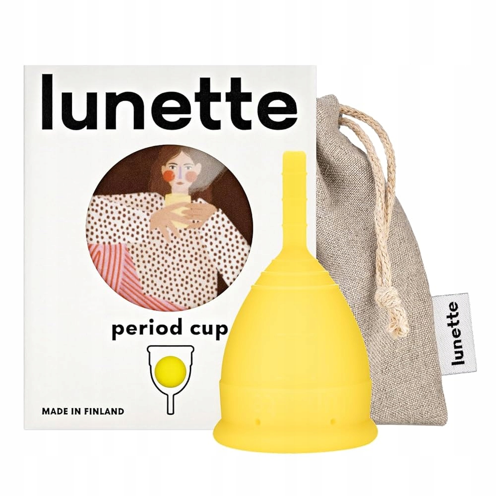 LUNETTE Kubeczek menstruacyjny 46mm Żółty – Komfort w Twoich Rękach