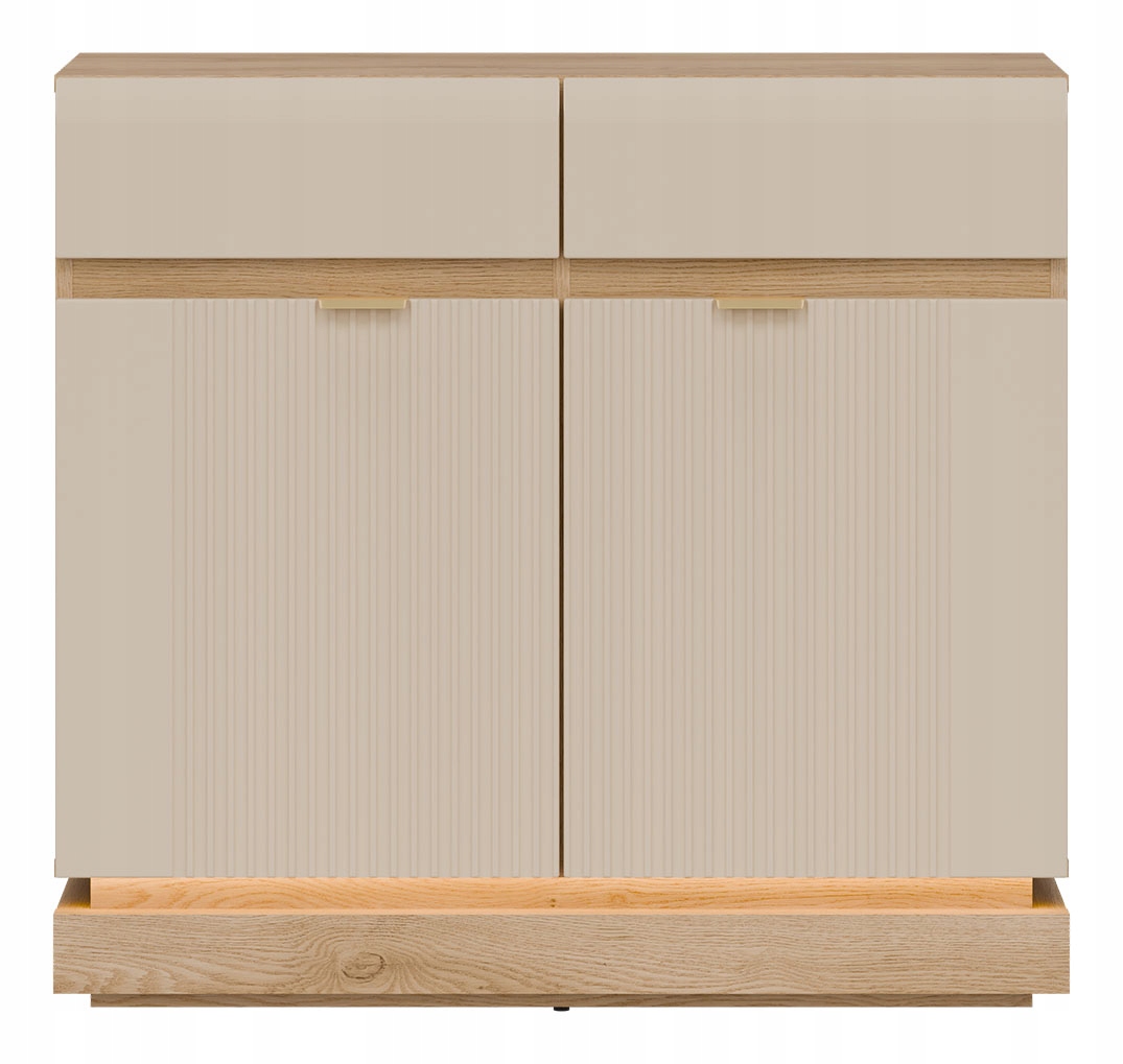 Komoda dwudrzwiowa z szufladami do pokoju Dąb Cremona Kaszmir MILTON ML02 – Elegancja i funkcjonalność w Twoim wnętrzu