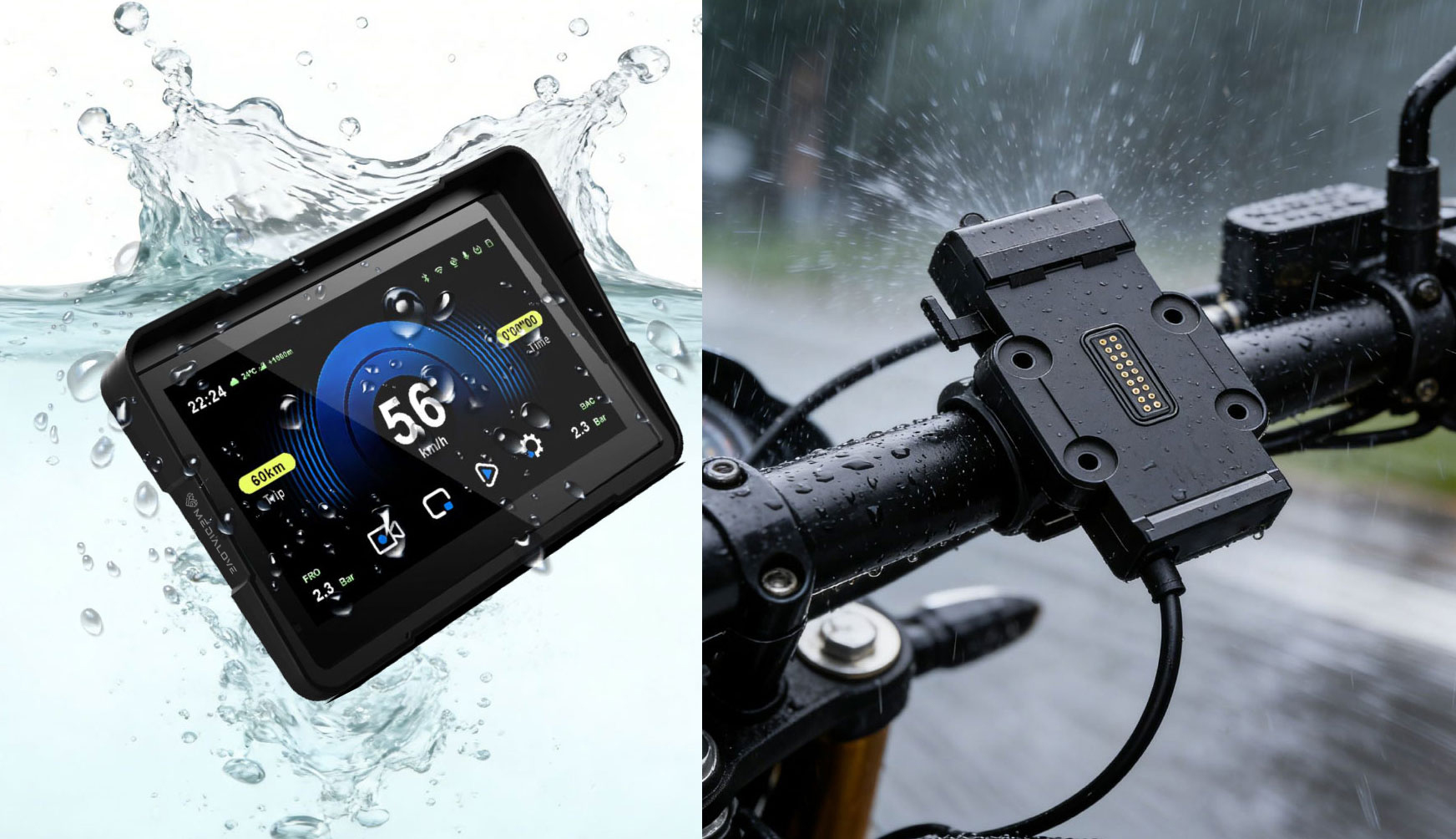 Wbudowany GPS i monitorowanie ciśnienia w oponach (TPMS)