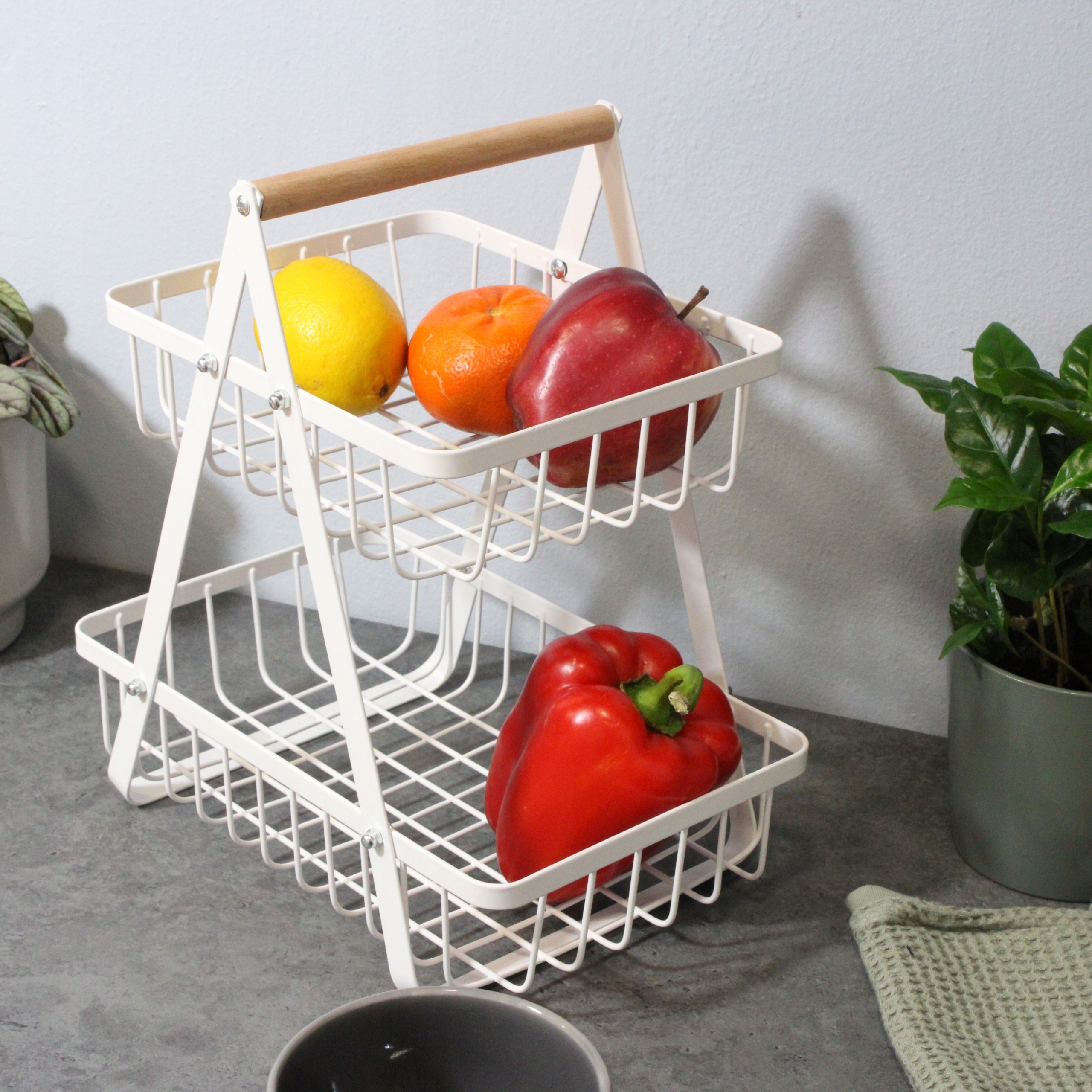 Stylowy design i praktyczność – Idealny do przechowywania owoców i warzyw