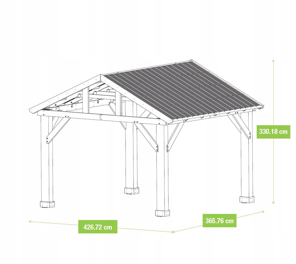 Nowoczesny i trwały design pawilonu
