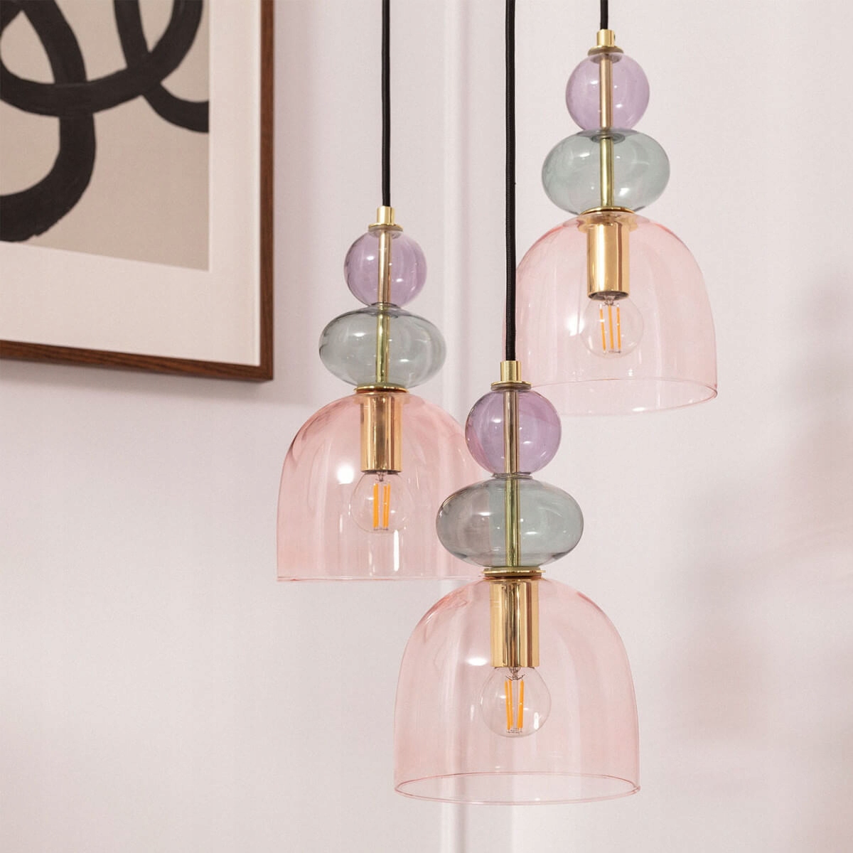 Sypialniana lampa wisząca Koloreno ABR-3KOLOK-F Abruzzo – Elegancja i styl w Twoim wnętrzu