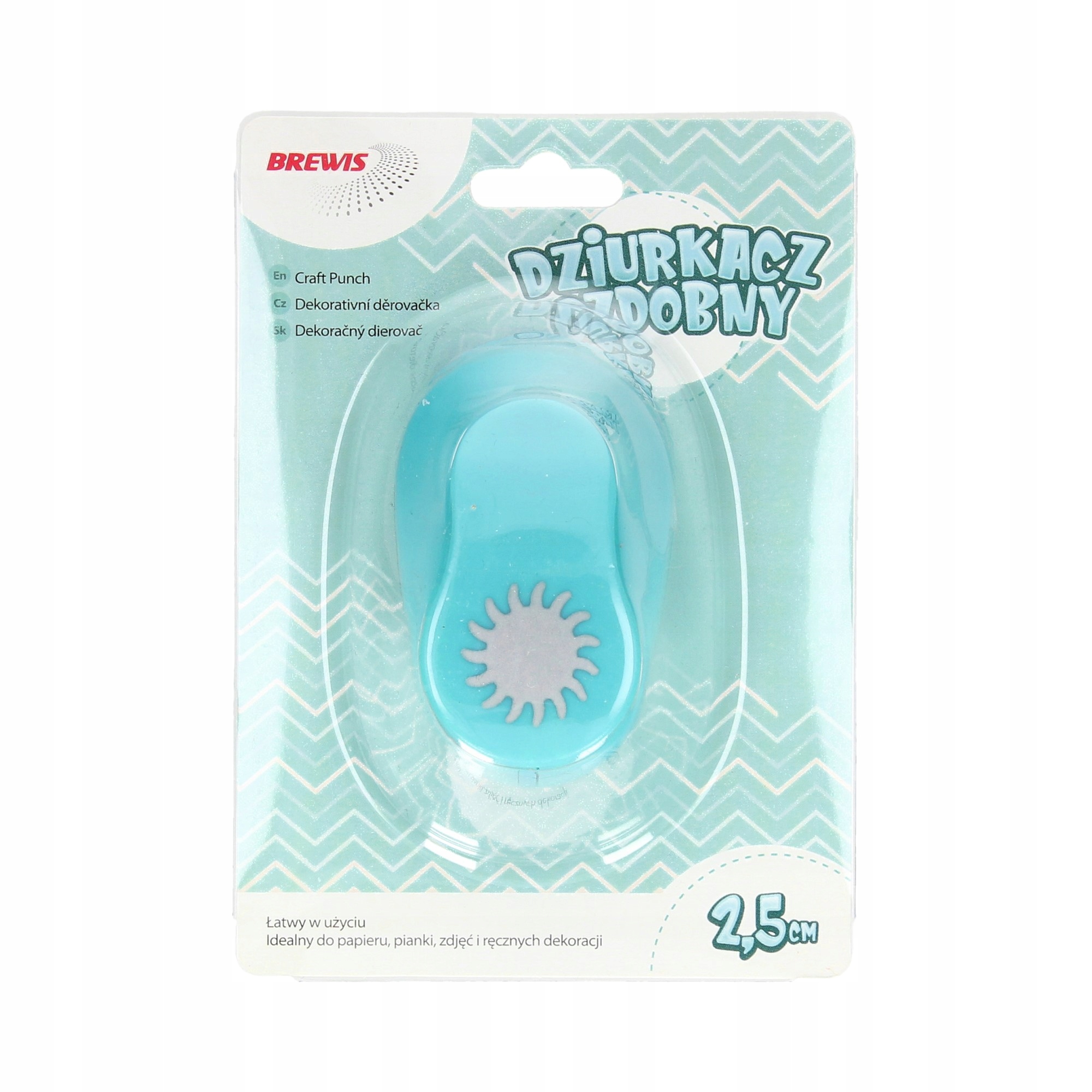 Dziurkacz ozdobny - Słońce 2,5cm MIX – Idealny do kreatywnych projektów