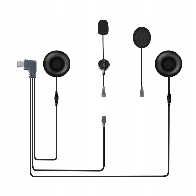 Zestaw Słuchawkowy SŁUCHAWKI INTERKOM EJEAS Q8 do kasku USB C Dwa Mikrofony – Idealne rozwiązanie dla motocyklistów