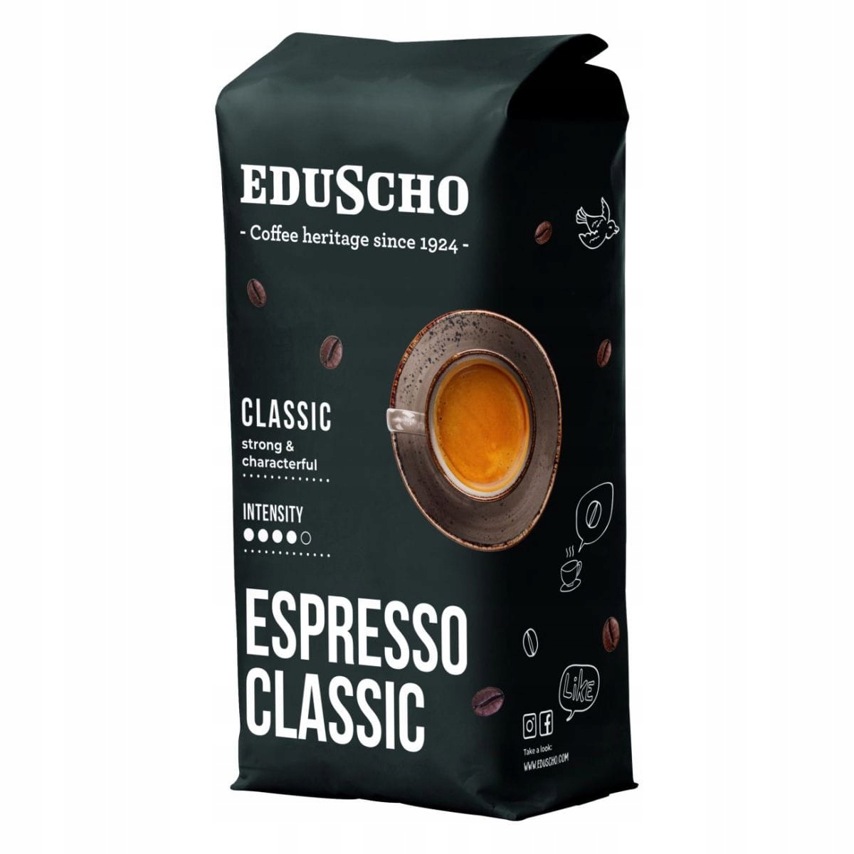 Kawa ziarnista Eduscho Espresso Classic 1 kg – Doskonały wybór dla miłośników espresso