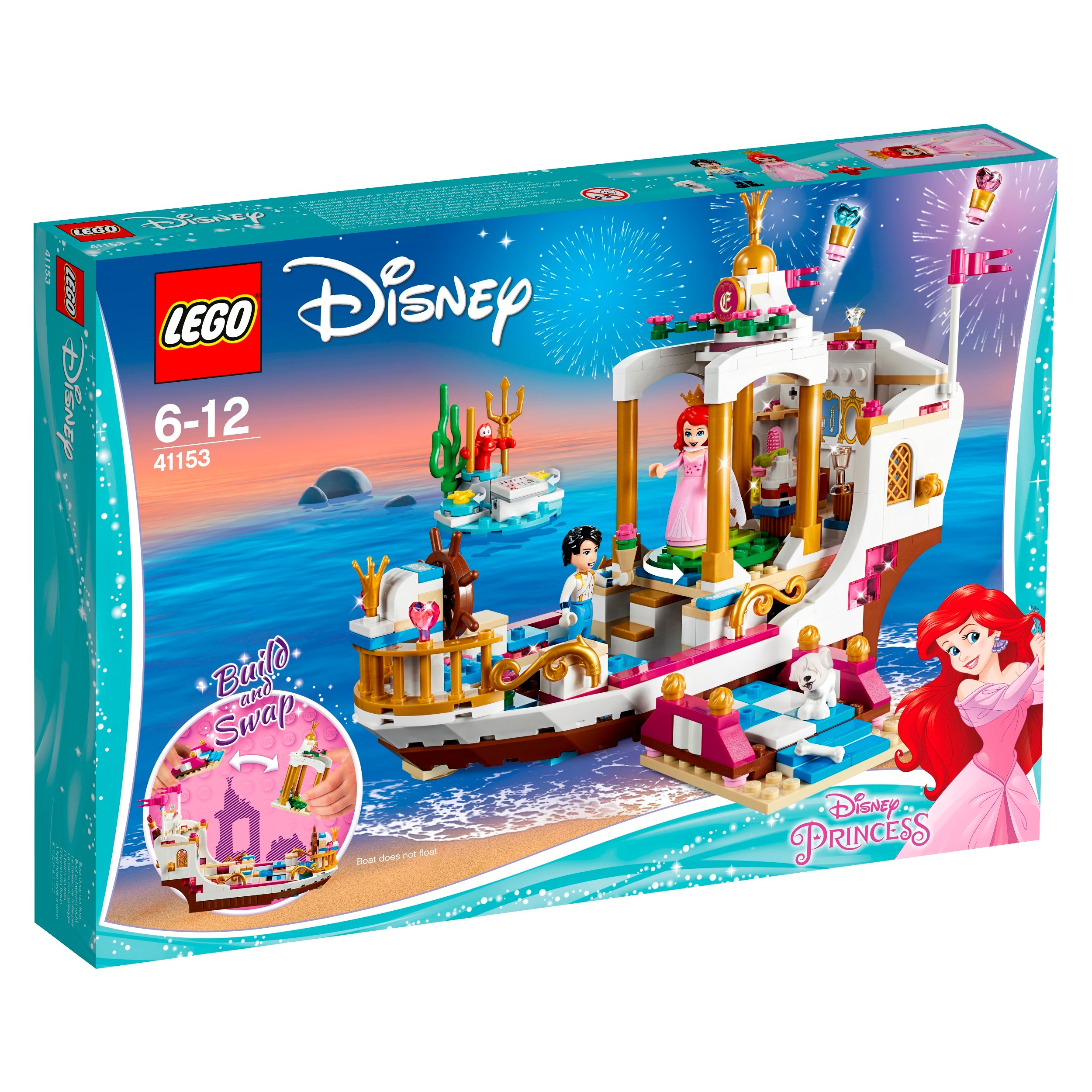 LEGO Disney Uroczysta łódź Ariel (41153) – Stwórz magiczne chwile z Arielką i Erykiem