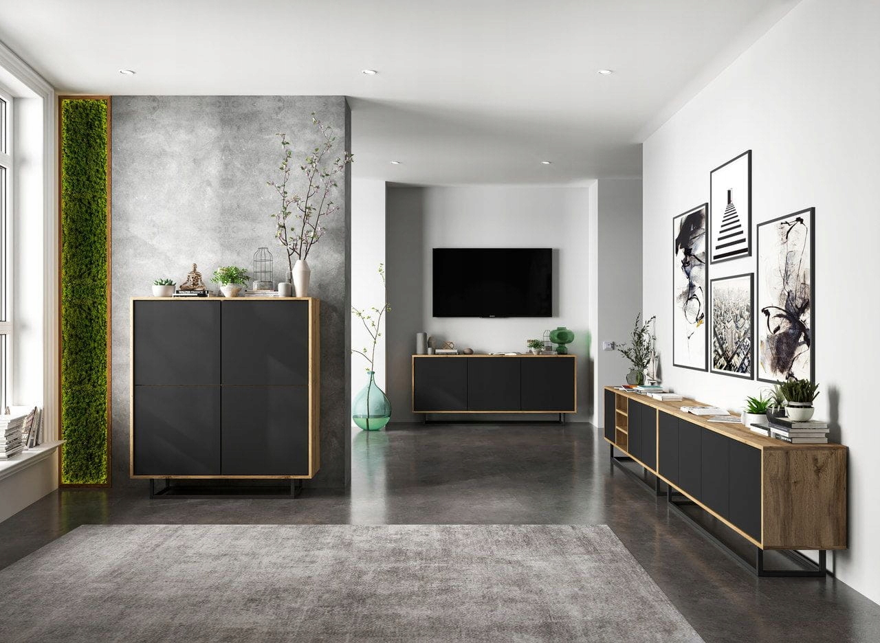Komoda do salonu loft NORD – Nowoczesny styl i funkcjonalność