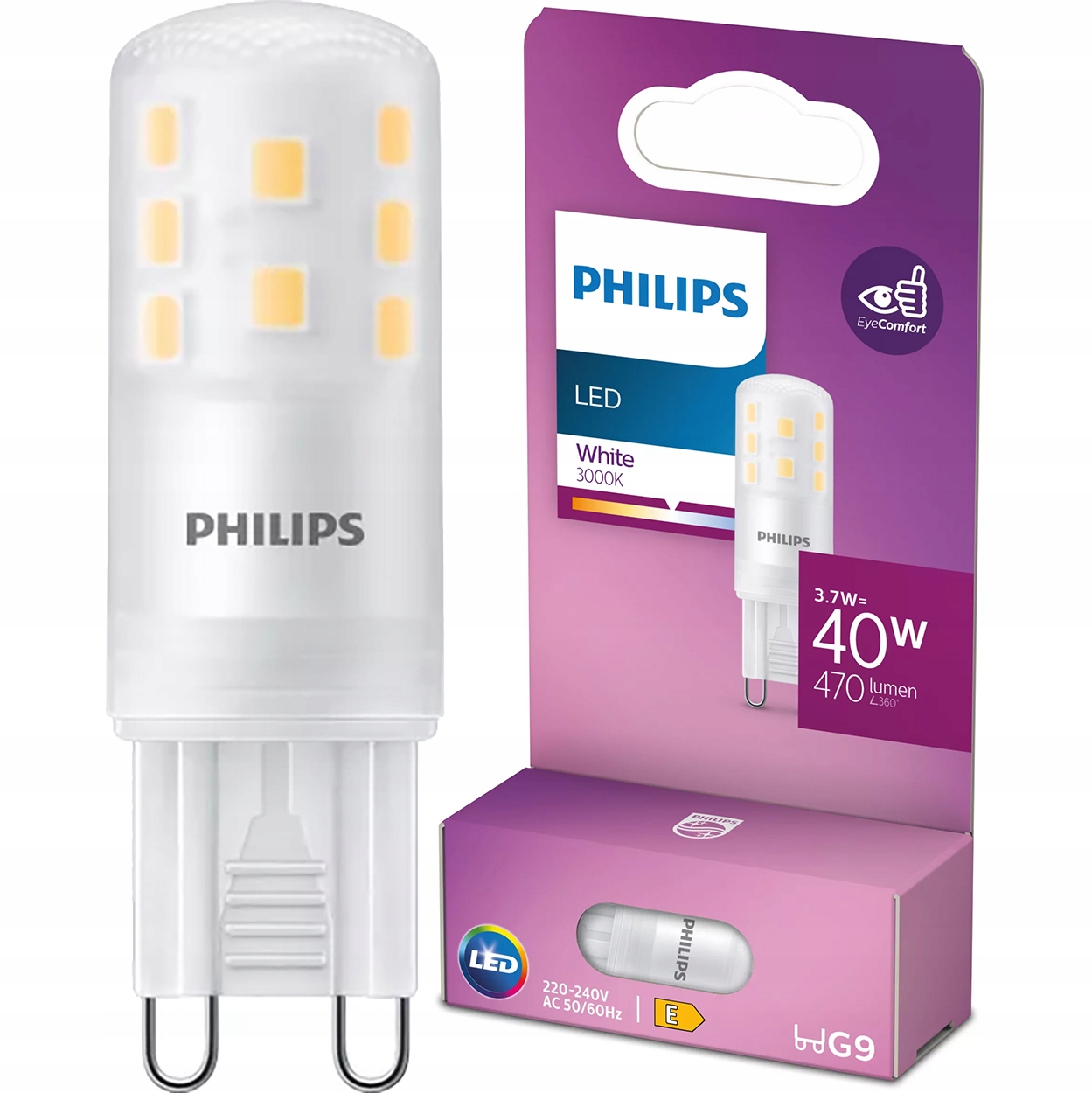 Philips BULB LED G9 40W 470LM 3000K WH ND STR6 – Efektywne oświetlenie dla Twojego domu