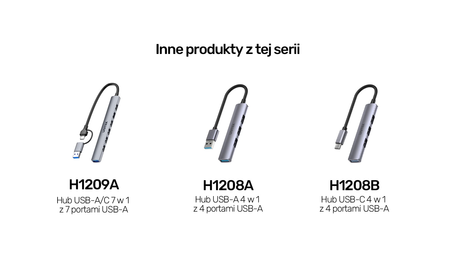 Huby Unitek dla wymagających