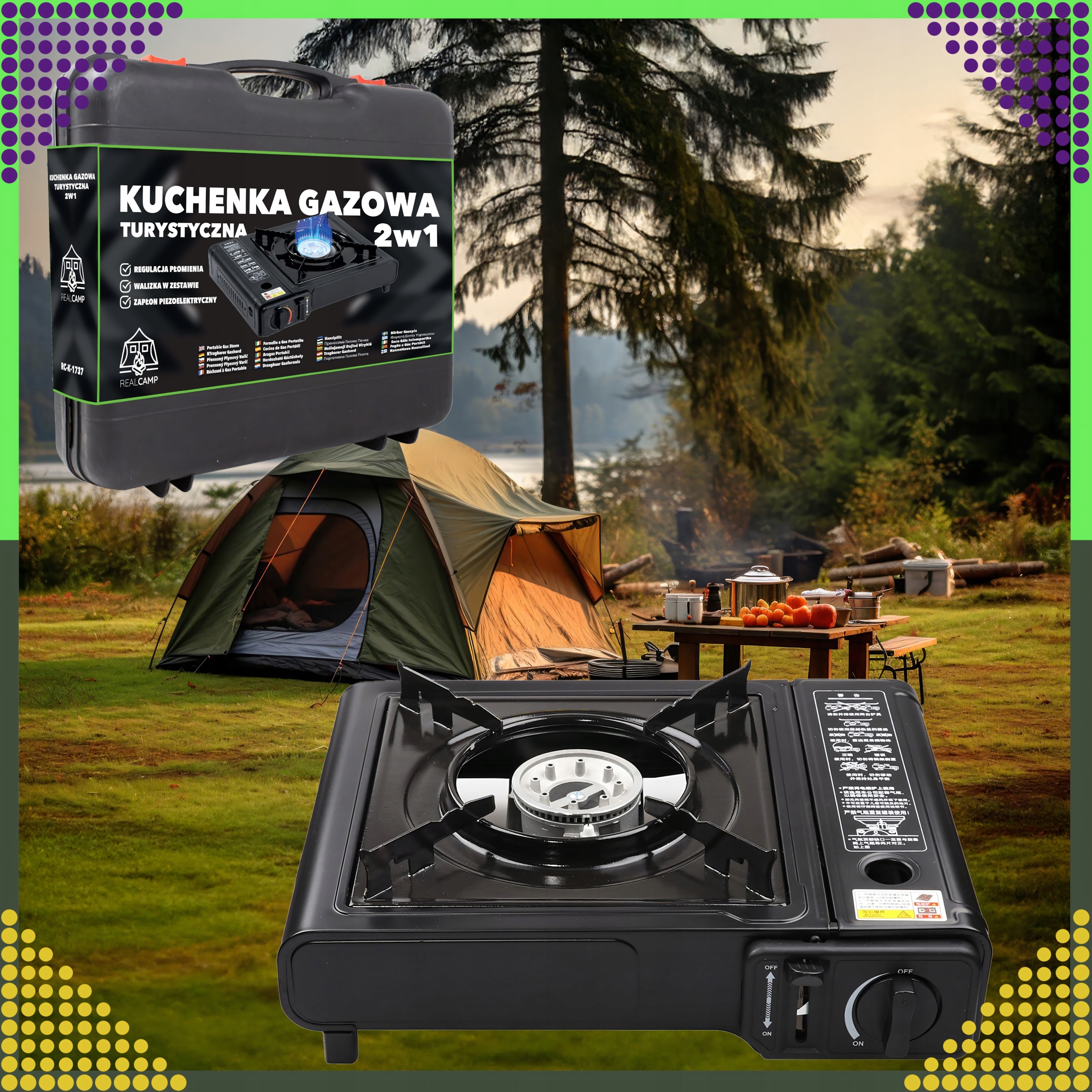 Zastosowanie Kuchenki Turystycznej Gazowej 2w1 – Idealna na kemping, wędkowanie i awaryjne sytuacje