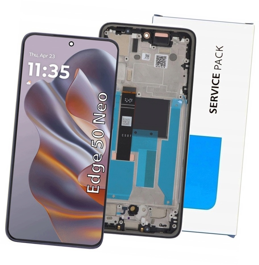 Wyświetlacz Do Motorola Edge 50 Neo LCD – Oryginalny ekran z ramką szary