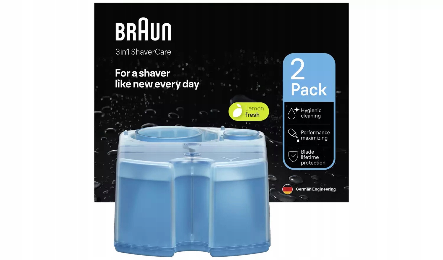 Braun 3-in-1 ShaverCare Reinigungskartuschen 2er Pack – Doskonała pielęgnacja dla Twojej golarki