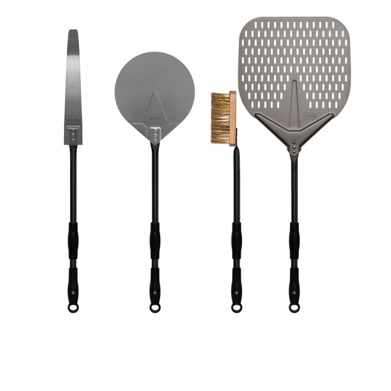 Zestaw 4 narzędzi do pieca do pizzy Alfa Forni – Idealne akcesoria do pieczenia