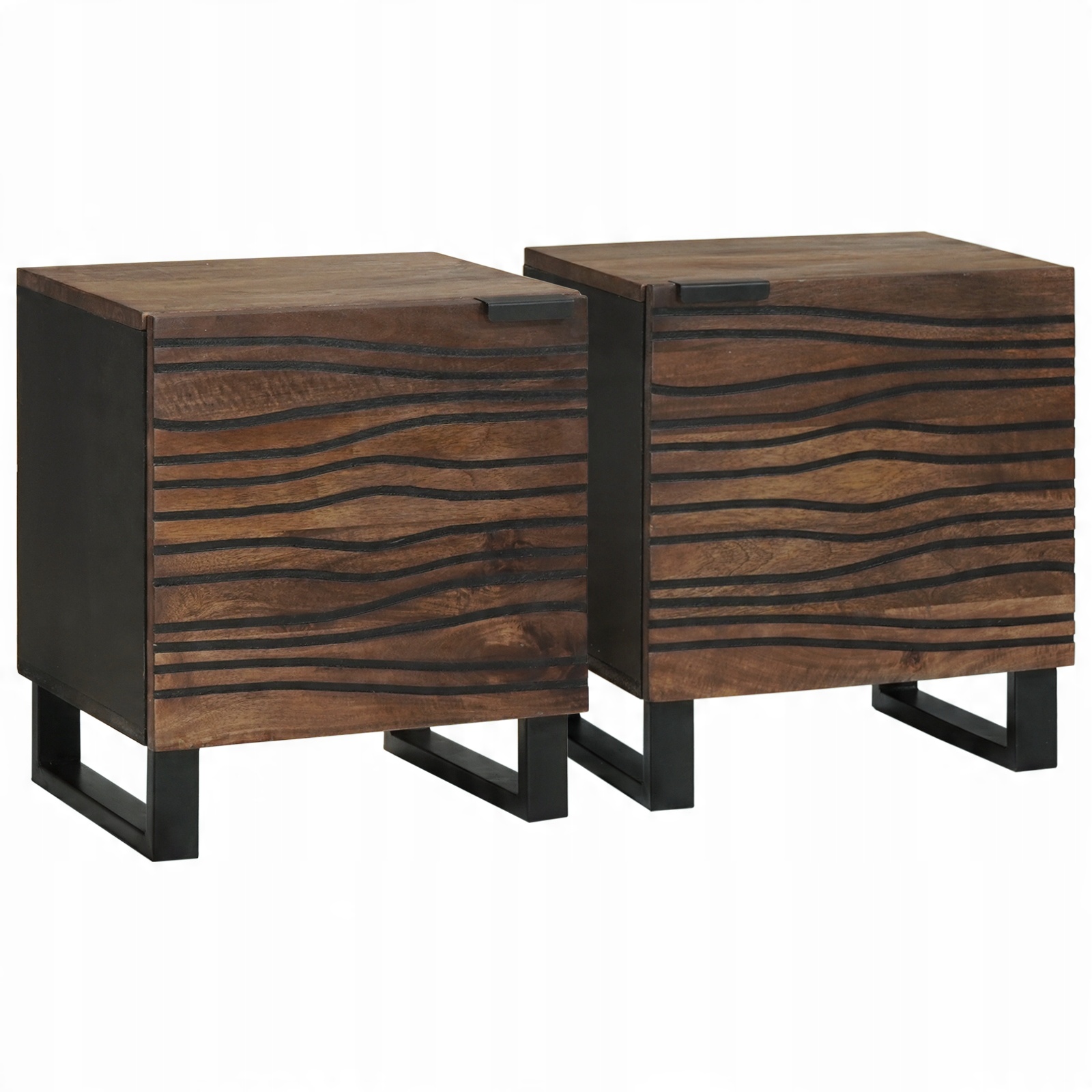 Szafki nocne 2 szt 40x33,5x46 cm Lite Drewno Mango – Styl i funkcjonalność w Twojej sypialni