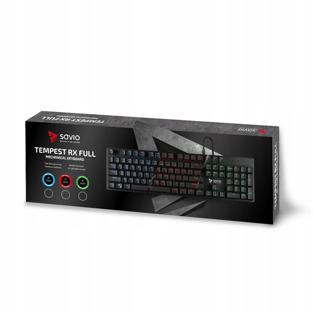 Klawiatura mechaniczna Tempest RX FULL Outemu Blue – Idealna dla graczy