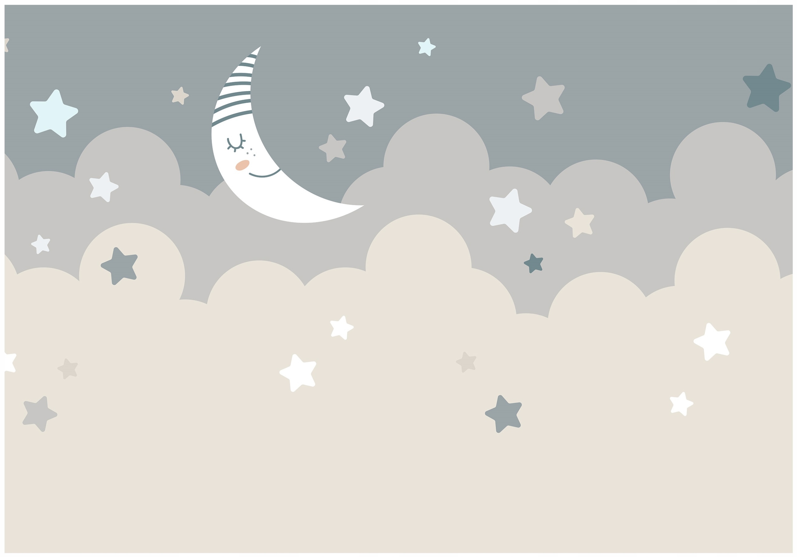 Fototapeta dla dzieci Księżyc Gwiazdy – Stwórz magiczny pokój dla swojego malucha