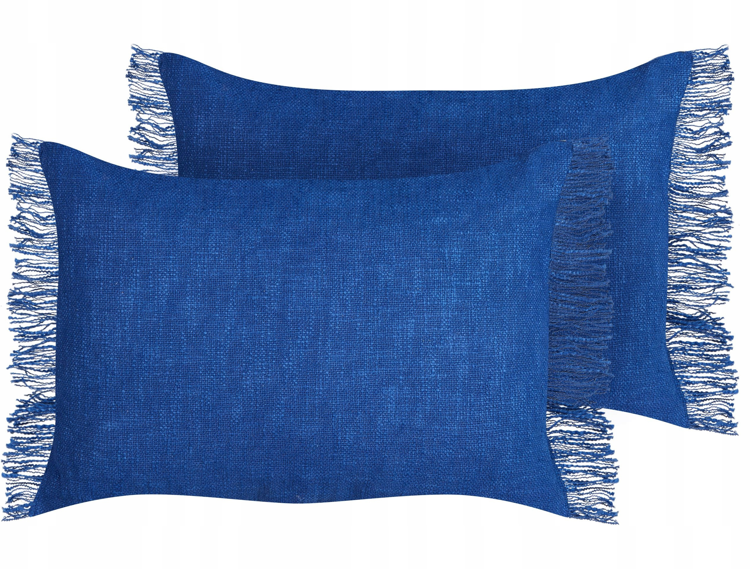 Zestaw 2 poduszek dekoracyjnych MABA Bawełna 50 x 35 cm Granatowy – Stylowy akcent do Twojego wnętrza