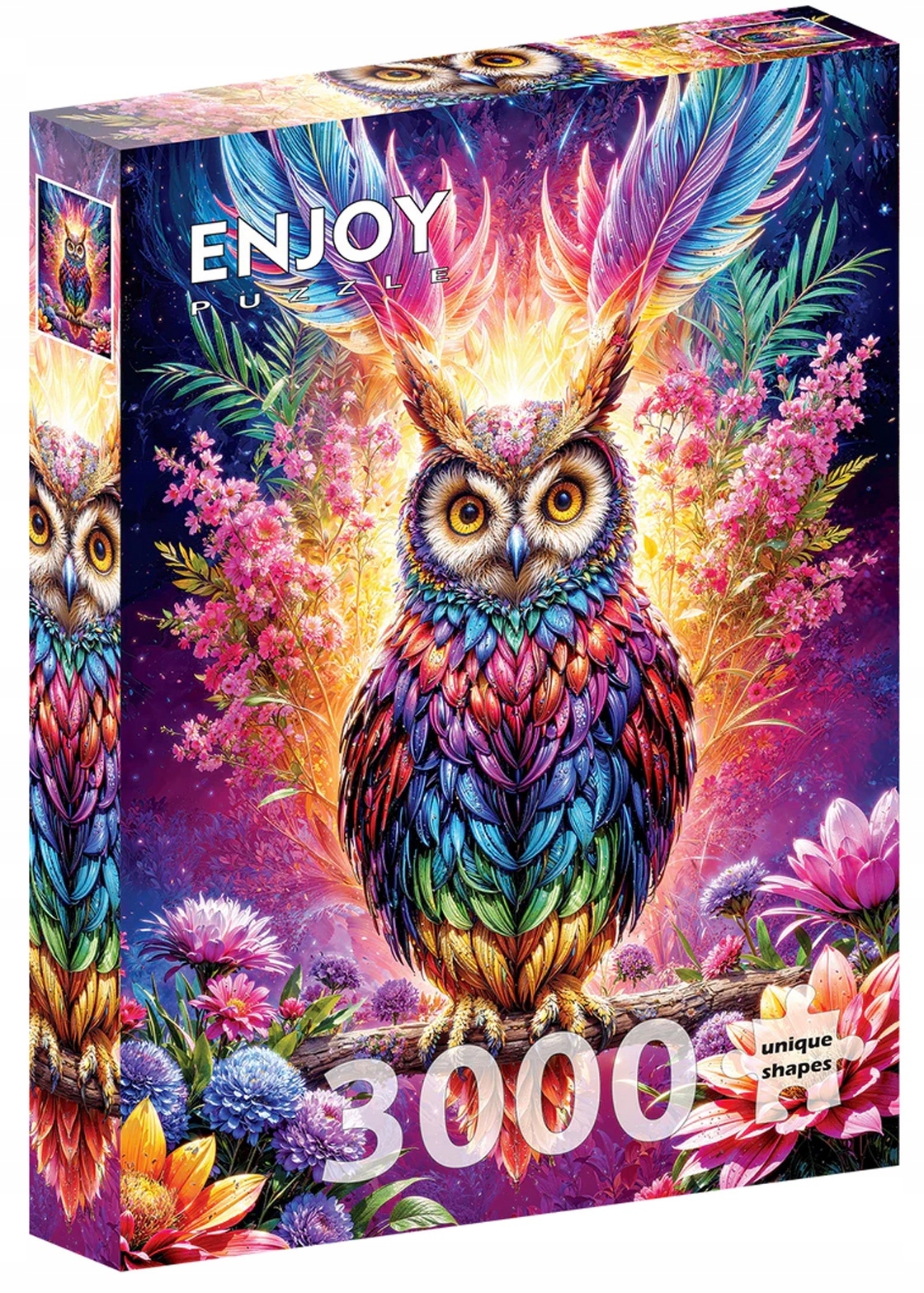 Puzzle 3000 Kolorowa sowa – Wspaniała zabawa dla całej rodziny