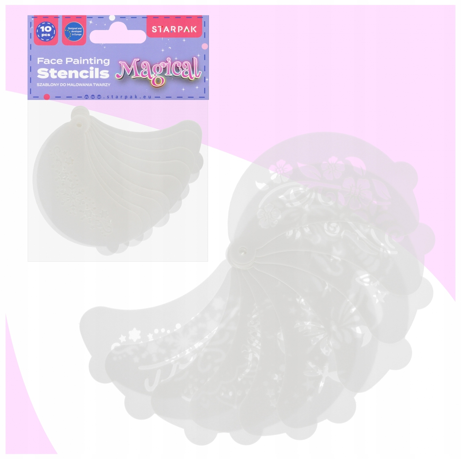 Starpak SZABLON DO MAL TWARZ 10EL MAGICAL STK – Urozmaicenie każdej imprezy