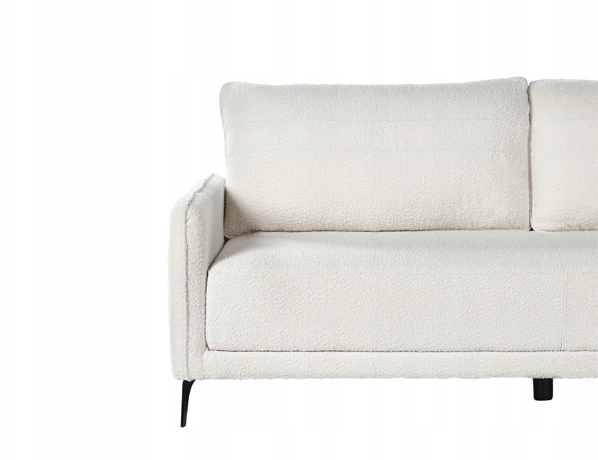 Sofa rozkładana dla 3 osób HEMING Boucle Złamana biel – Idealne połączenie stylu i funkcjonalności