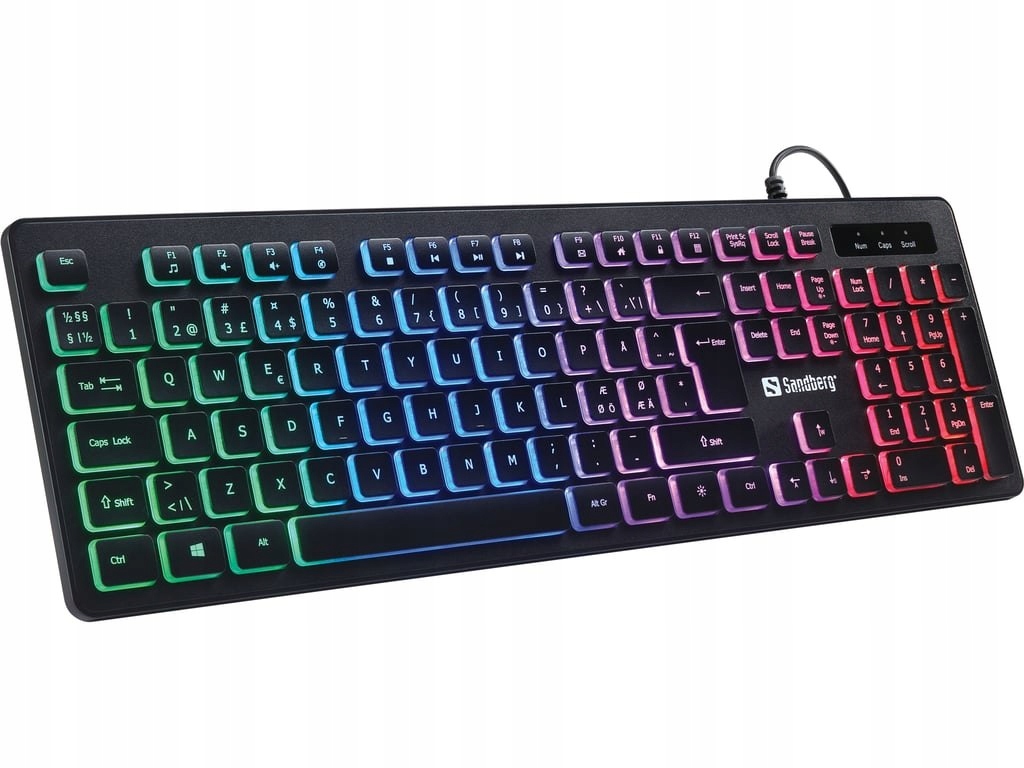 Typ klawiatury: Membranowa z podświetleniem RGB LED