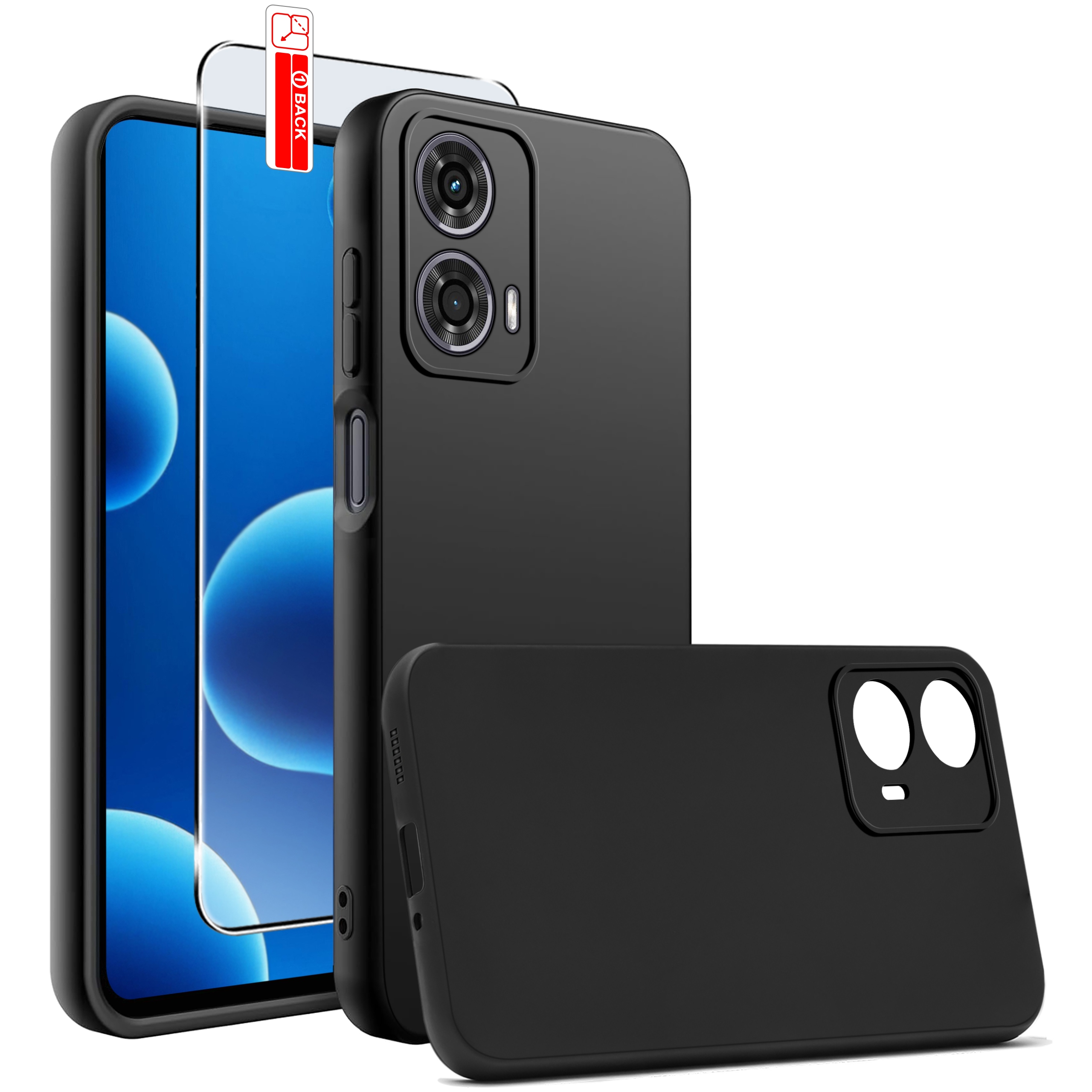 Etui do Motorola Moto G24 | G24 POWER | G04 CASE SOFT MATT PLECKI + SZKŁO – Ochrona i styl w jednym