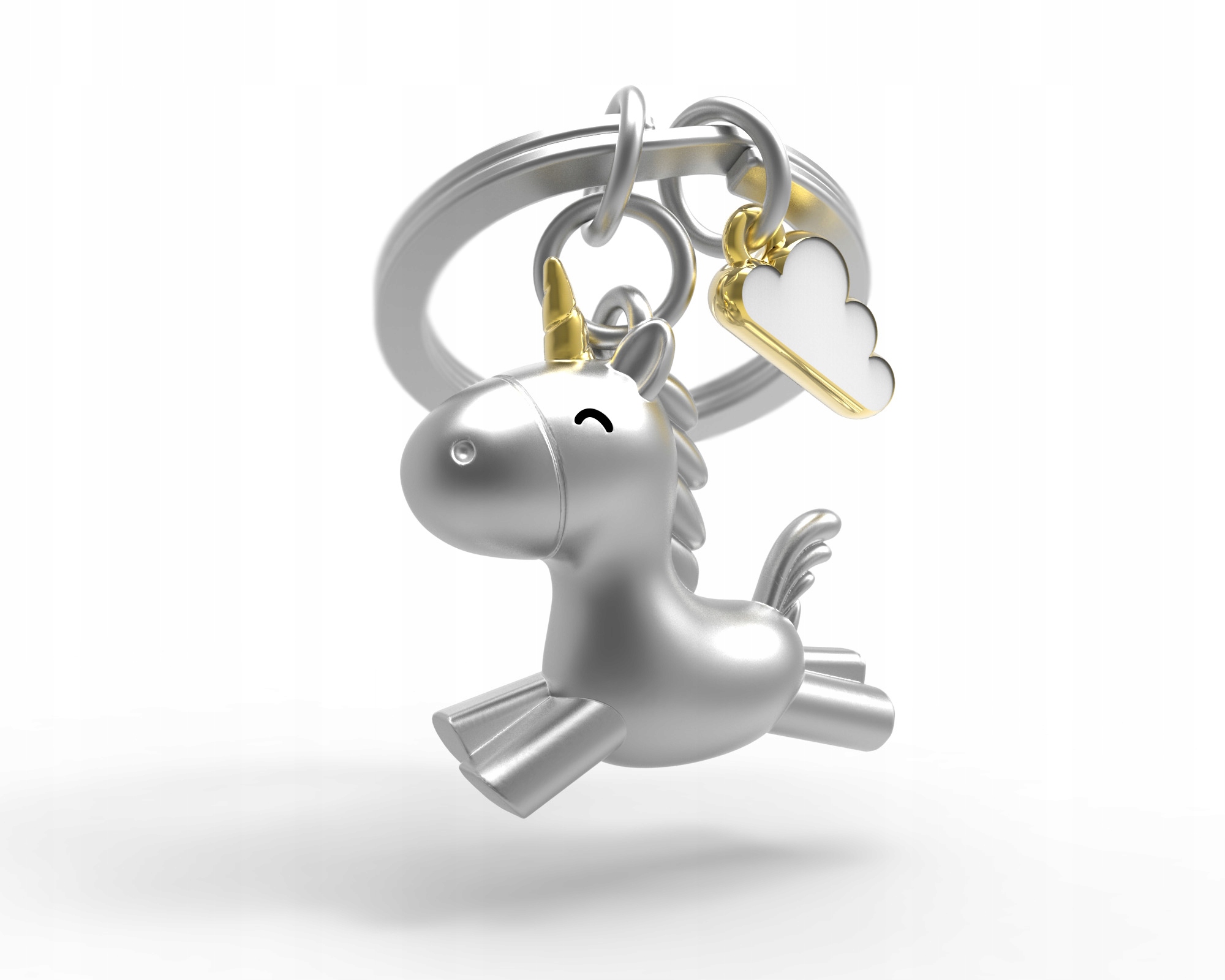 Brelok do kluczy 3D jednorożec z chmurką – Urokliwy dodatek do Twojego stylu