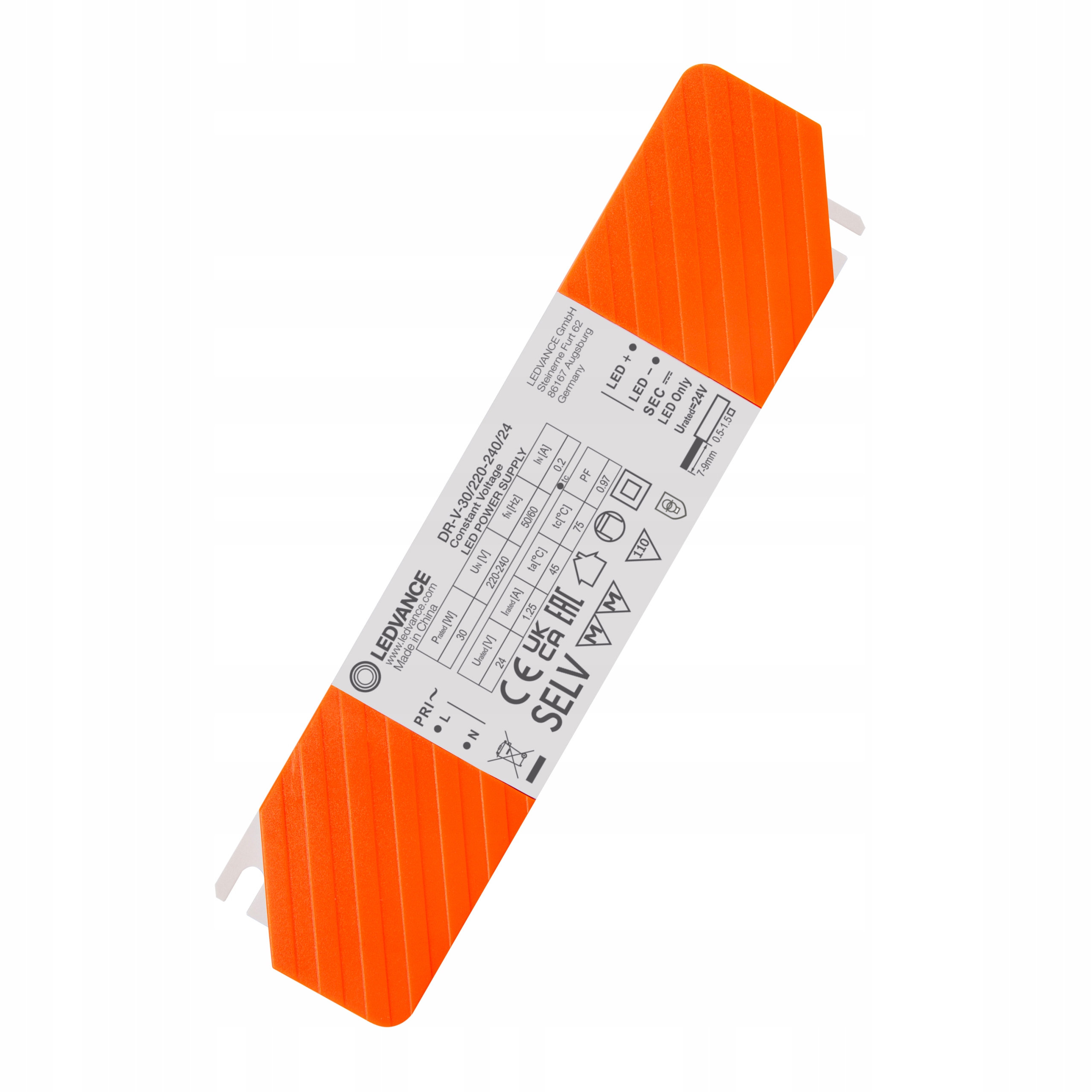 Wymiary i waga zasilacza LED DRIVER 30W 24V