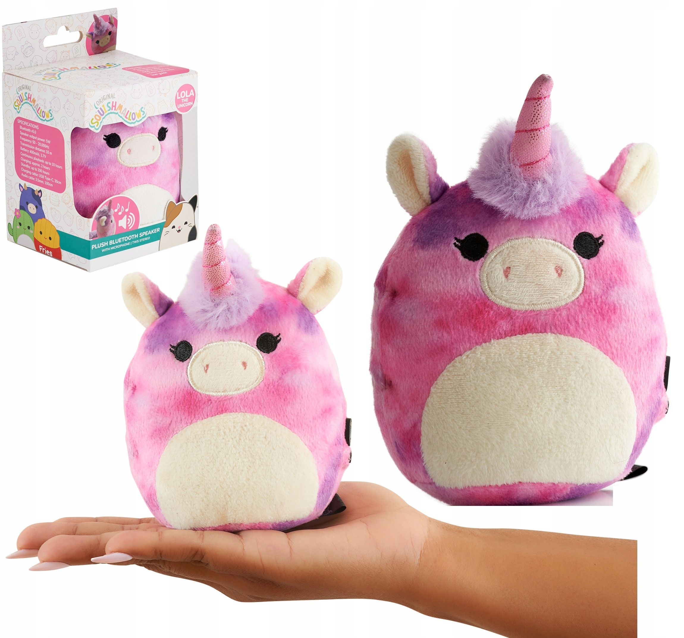 Głośnik Bluetooth Squishmallows Lola – Muzyka w przytulnej formie