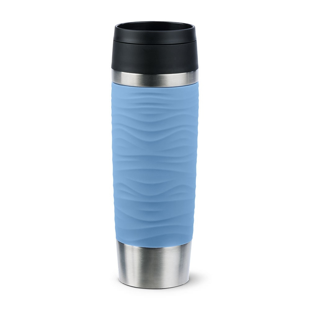 Emsa TRAVEL MUG Waves Grande – Termiczny kubek podróżny w pastelowym niebieskim