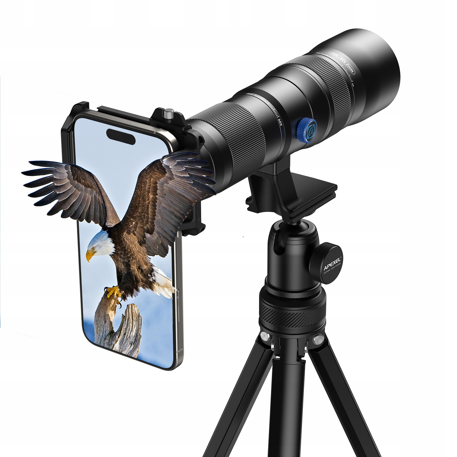 Doskonały do fotografii przyrody i wydarzeń sportowych