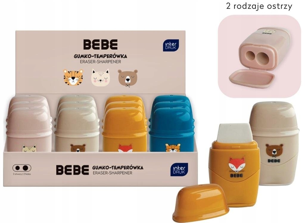 Kompaktowe połączenie gumki i temperówki