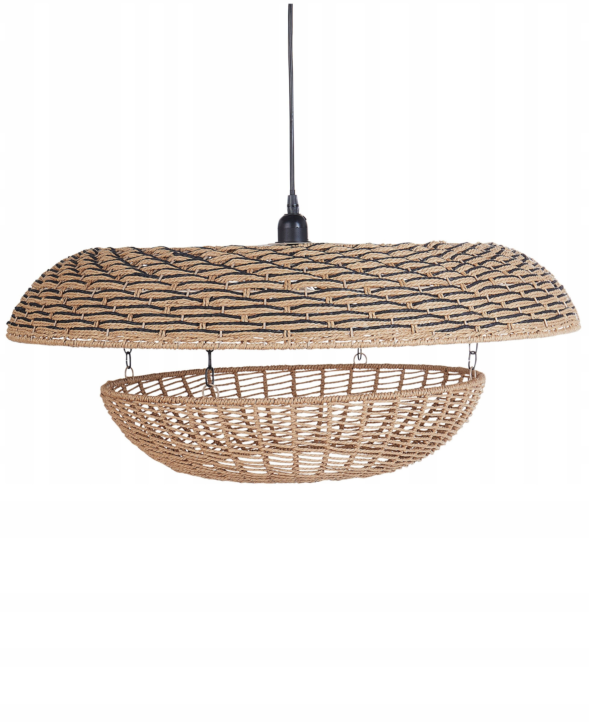 Lampa wisząca Beliani Pleciona lampa wisząca naturalna KIDEPO – Elegancja w Twoim wnętrzu