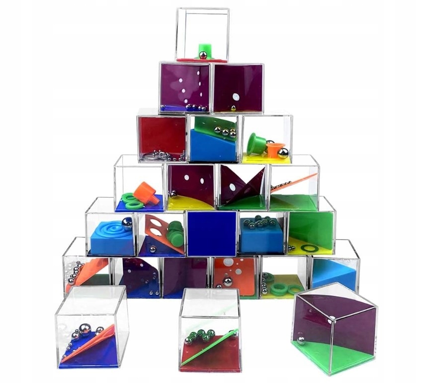 Kostki Logiczno-Zręcznościowe Łamigłówki 24 Szt. – Rozwijaj umysł i baw się kreatywnie!