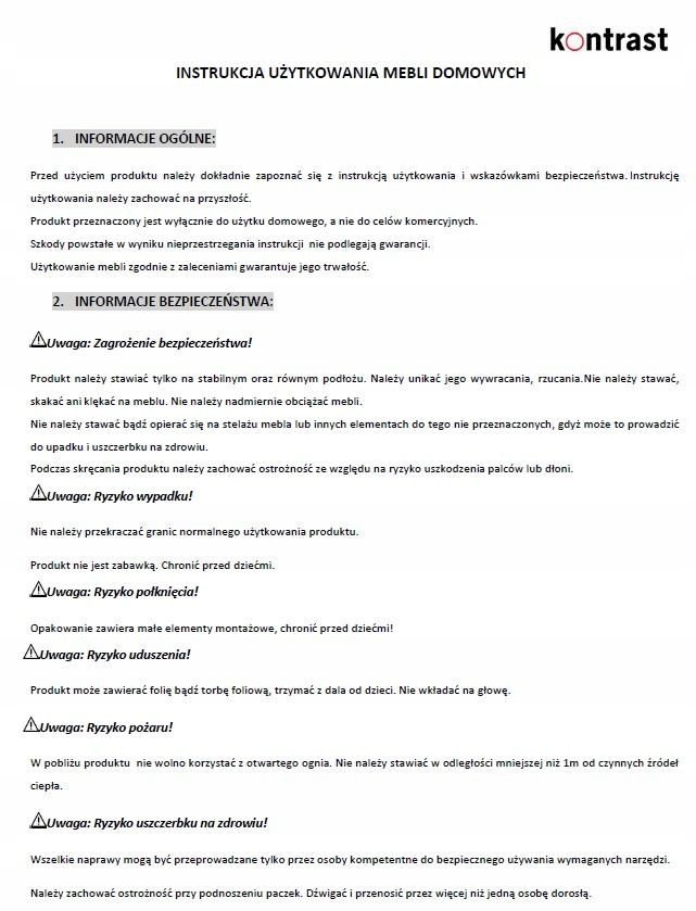 Przeznaczenie do użytku wewnętrznego – Doskonałe do salonu i jadalni