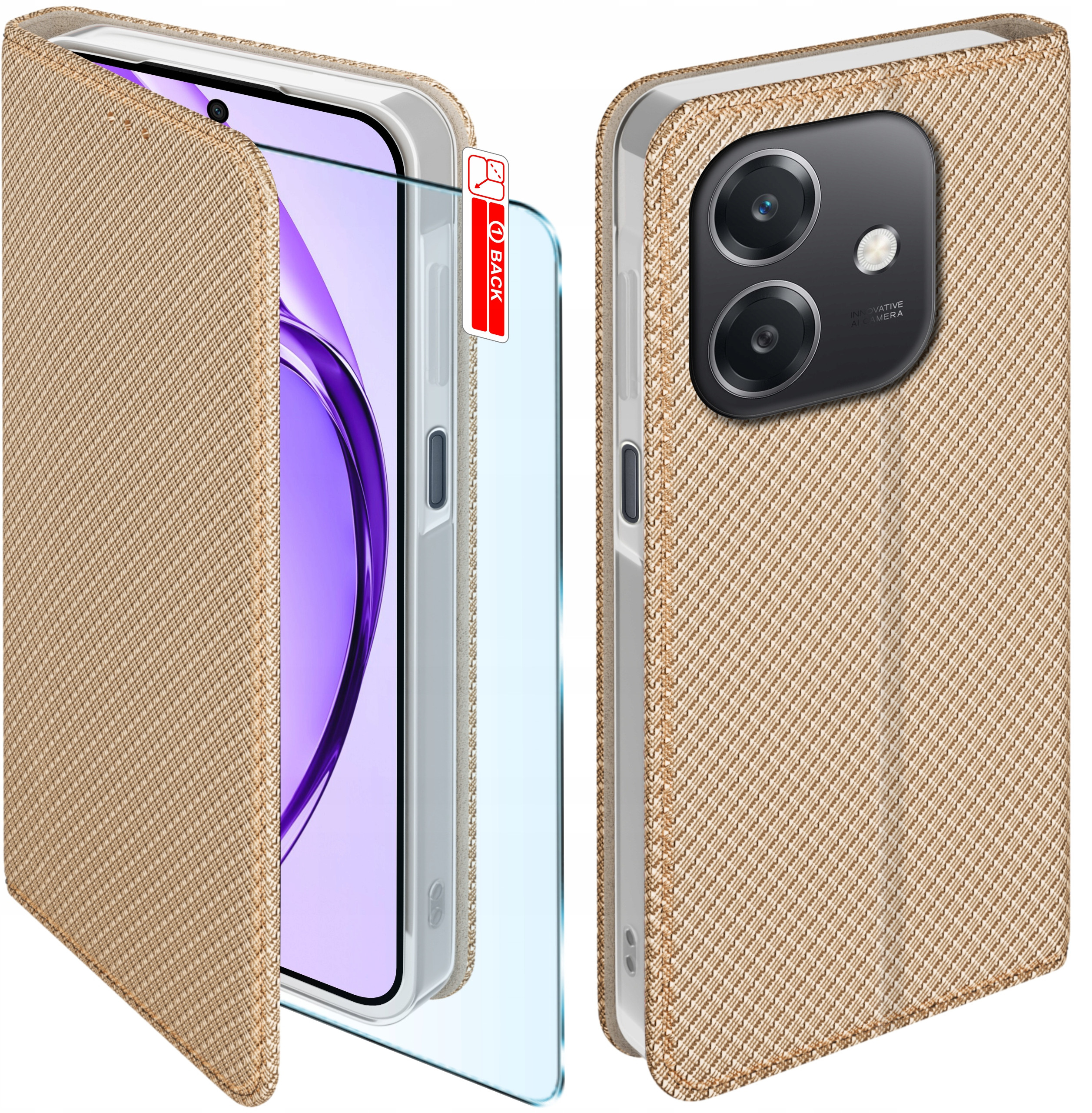 Etui do Oppo A40 | A40M SMART MAGNET CASE PORTFEL + SZKŁO 9H – Ochrona i styl w jednym